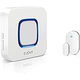 Wireless Door Open Chime, Expandable Door Entry Alarm with Operating in Range 600FT/52 Tones/4 Volumes/LED Indicator, 1 Magnetic Door Chime Sensor &amp; 1 Plug-in Receiver for Home, Business Store, Garage