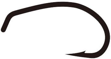 river peak C-Series Shrimp &amp; Caddis short pupa Fly Hook Heavier Wire RWH-C100 MADE IN JAPAN (Black) (Size 14-50 Pack)