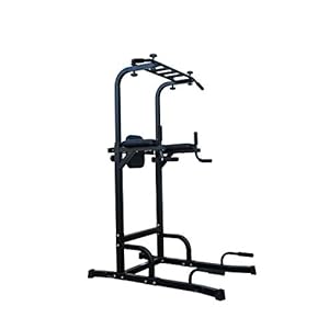 SILVER VALLEY Power Tower Dip Station Pull Up Bar Verstelbare Hoogte voor Thuis Gym Kracht Training Training Apparatuur