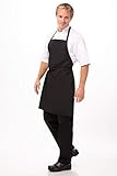 Chef Works Bib Apron, Black, One Size
