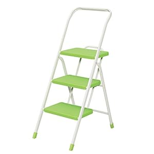 アイリスオーヤマ 折りたたみステップ 3段 ライトグリーン OSU-3