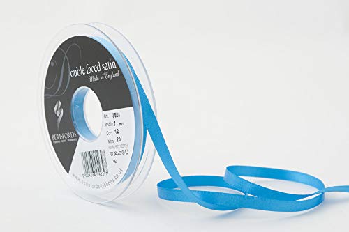 Berisfords 3501 Satinband 7 mm Royal 12 10,5 x 10,5 x 1,4 cm Double Face Poly Satinband, Royal
