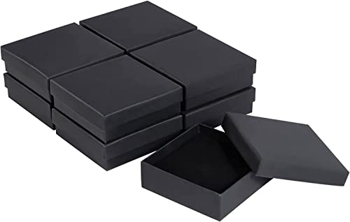 Sdootjewelry Black Jewelry Boxes Bulk 24 Packs, Gift Box for Jewelry with Foam, Small Jewelry Boxes for Gifts, 3.5'' × 3.5'' × 1.2''