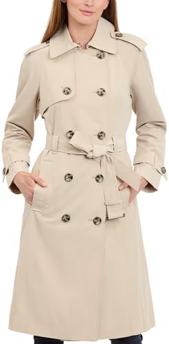London Fog Women's 3/4 Length Double-Breasted Trench Coat with - Main Image