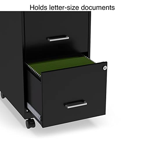 STAPLES 2Drawer Vertical Locking File (Black, Sold as 1 Each