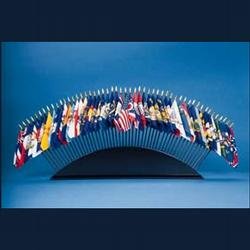 Base For 35 Miniature 4 X 6 In. Flags HOLDS 35 FLAGS/21 IN. L x 2-1/4 IN. W x