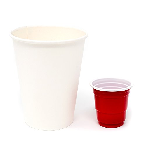 EDI Disposable Red Plastic Mini Party Shot Glasses 2 oz, 40-Piece