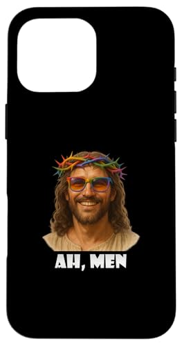 "Jesus, Ah, Men", LGBTQ, Gay-Pride Case for iPhone 16 Pro Max