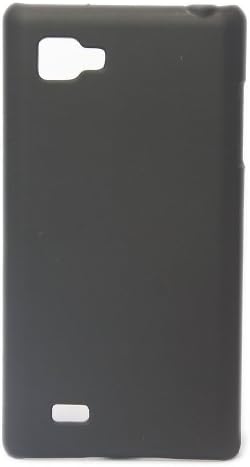 Rubber Smooth Hard Skin Case Cover for LG Optimus 4X HD P880 Black + 1 gift