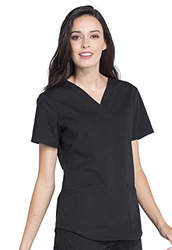 1 Cherokee+Professionals+WW665+V+Neck+Black