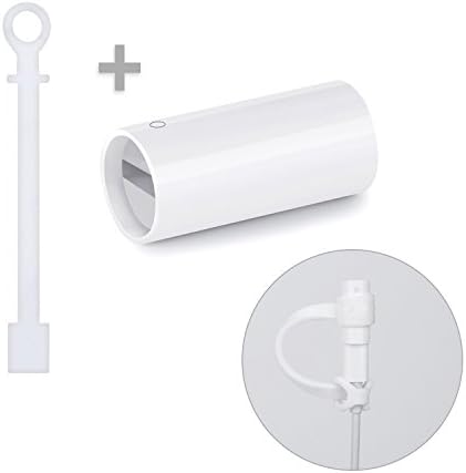 Apple Pencil Charging Adapter, Female to Female Converter Connector with Lightning Cable Adapter Holder for Apple Pencil iPad Pro (White)