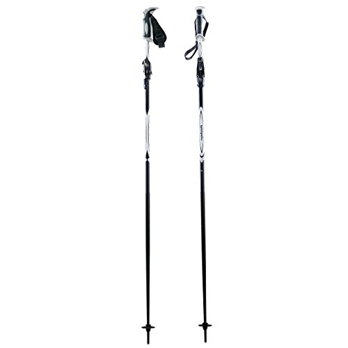 QuickPoles Revolution Hardened Aircraft Grade Aluminum Ski Pole with Integrated Ski Tote, Black, 48-Inch