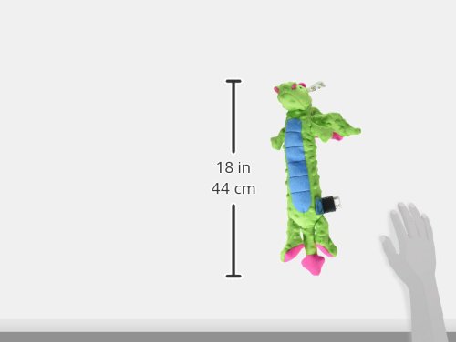 GoDog Skinny Dragons Green Large Toy with Chew Guard