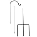 Sunnydaze 82-Inch Outdoor Heavy-Duty Shepherd Hook - Black - Set of 2