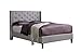 Home Life Premiere Classics Cloth Light Grey Silver Linen 51" Tall Headboard Platform Bed with Slats King- Complete Bed 5 Year Warranty Included-007 primary