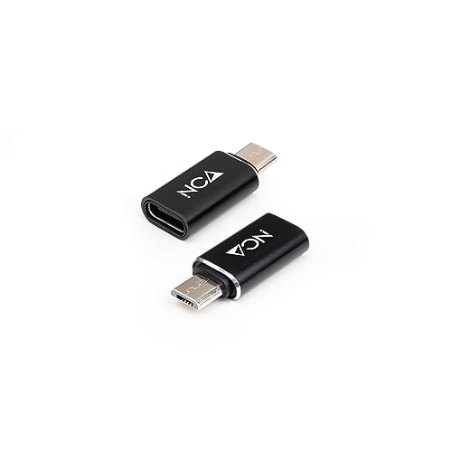 10.02.0014 - Adaptador Micro USB a USB-C, Micro B/M- USB-C/H, Negro
