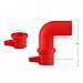 Silicone Steam Release Diverter Accessory, Compatible with Instant Pot Duo/Duo Plus/and Ultra Models [NOT for Lux Model], 360° Rotating Design to Redirect Steam Away From Cabinets, Walls, Etc. (Red)