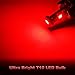 Yorkim 194 Led Bulb Red Canbus Error Free 3-SMD 2835 Chipsets, T10 Red Interior Led For Car Dome Map Door Courtesy License Plate Trunk lights with 194 168 W5W 2825 Sockets Pack of 10, Redthumb 4