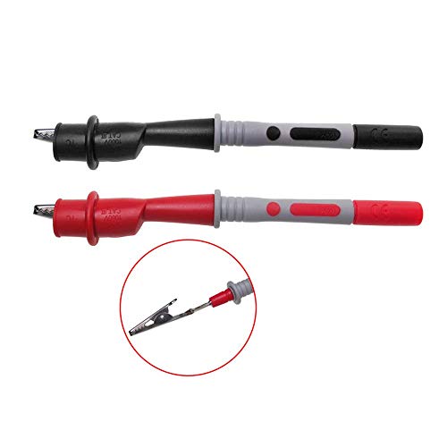 WINGONEER Multimeter Test Leads Kit Includes Safety Alligator Clips Banana Plug to Test Hook Cable