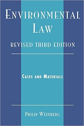 Environmental Law Cases And Materials Philip Weinberg - 