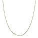 Kooljewelry Yellow Gold Over Silver 1 mm Twisted Curb Chain Necklace (16, 18, 20, 22, 24 or 30 inch)