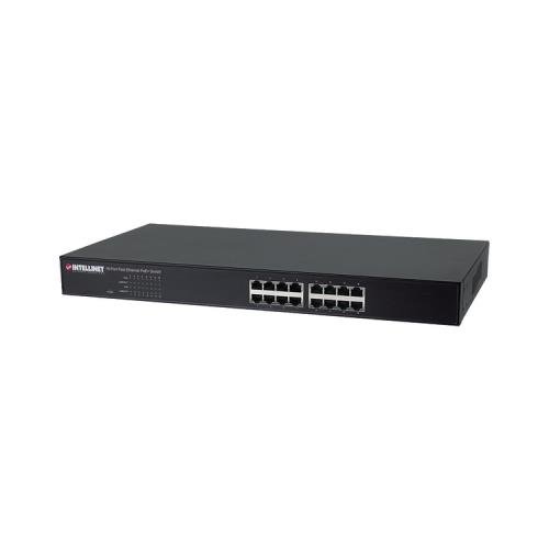 1 - 130-Watt, 16-Port Fast Ethernet PoE+ Switch, IEEE 802.3at/af-compliant RJ45 PoE/PoE+ output ports , 8 integrated PoE (Power over Ethernet) ports, 560849