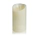 Brightsky 6in LED Ivory Real Wax Candles Flickering Flameless with Remote Control Timer Warm White 3 AAA Battery Power