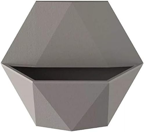 Vaso de parede de cimento geométrico