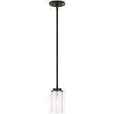 Generation Lighting 1-Light Elmwood Park Traditional Pendant Light Fixture Bronze 6137301-710, Modern Ceiling Light Fixture f