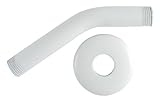 LDR 520 2410W 6-Inch Shower Arm And Flange, White
