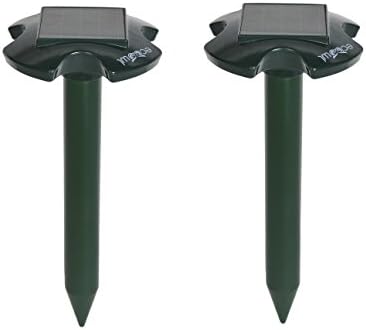 EcoOwl 2 Pack Ultrasonic Solar Pest Repeller Mole Rat Snake Mice Vole Chipmunk Gopher No Kill/Poison/Harm Repellent (2 pack)