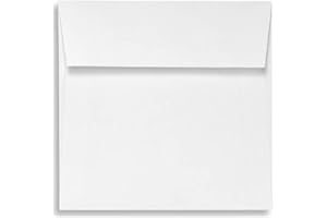 LUXPaper Square Invitation Envelopes | Peel & Press | 6 1/2" x 6 1/2" | White Linen | 80lb. Text | 50 Qty