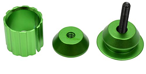 Domain Cycling Aluminum Bike Handlebar Bar End Plugs, Expanding Adjustable Locking Caps, Road Bicycle Grip Mountain BMX MTB Fixie (Green) - Thumbnail 5