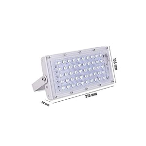 A & Y IP 50 Watts LED Rectangular Outdoor Light (White,Metal)