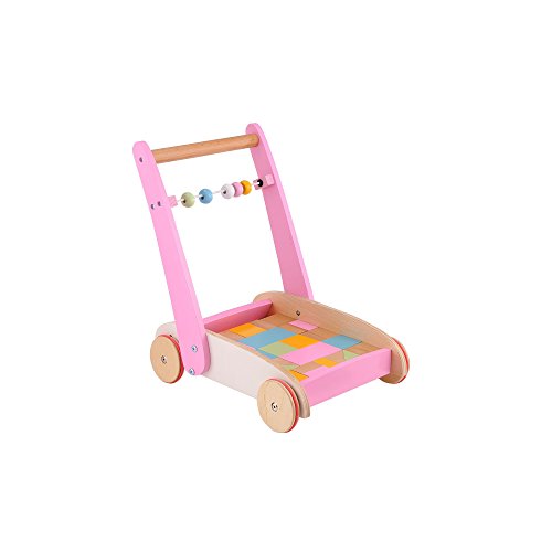 elc wooden walker with bricks