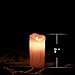 Etronic Real Wax 3D Dancing Flame Tear Wave Shaped Flickering Flameless Battery Powered LED Pillar Dripless Motion Candle, 3
