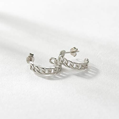 SWEETV 925 Sterling Silver Hoop Earrings for Women 12mm Small Huggie Earrings Lightweight Tiny Open Hoops Hypoallergenic Piercing Earring Jewelry for Girls Teens