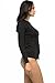 Private Island Women UPF50+ Swimsuit Long Sleeve Top Shirt Rash Guard Workout (M, Black-RGT)