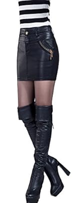 Abetteric Women Fall Career Silm Fall Winter Slim Fit Mini Skater Skirt