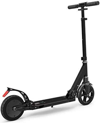 AOLIY E9s Electric Power Assisted Scooter, Adult Teen Electric Scooter with Dual Suspension,15.7 in x 5.5 in Deck, Foldable, Height Adjustable, Rear Friction Brake City Scooter, Black