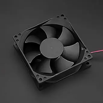 Electronic Spices (Pack of 1) 12v Brushless 3 Inch DC Cooling Fan for Pc Case,CPU Cooler Black (80X80) mm