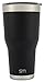Simple Modern Tumbler Vacuum Insulated 30oz Cruiser with Lid - Double Walled Stainless Steel Travel Mug - Sweat Free Coffee Cup - Compare to Yeti and Contigo - Powder Coated Flask - Midnight Black