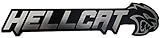 Dodge Charger Challenger Dart Hellcat Grille Trunk Badge Emblem Black / Silver Version 2