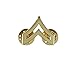 Police Fire EMS Army Collar Brass Pins Insignia Emblem Badges (Assorted Styles) (Corporal - Gold)