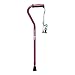 Hugo Adjustable Offset Handle Cane with Reflective Strap, Rose