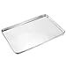 HKJ Chef Large Set Cookie Sheet and Nonstick Cooling Rack & Stainless Steel Baking Toaster Oven Tray Pan Rectangle Size 24L x 16W x 1H inch & Non Toxic & Healthy, 24inch, Silver