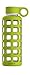 purifyou Premium 32/22 / 12 oz Glass Water Bottle with Non-Slip Silicone Sleeve & Stainless Steel Lid Insert, (Pastel Green, 12 oz)