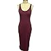 Usstore Women Dress Bandage Bodycon Party Cocktail Maxi Long Dresses (Asia S, Wine red)