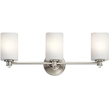 Kichler 45923NIL16 Lighting Joelson 24 27W 3 LED Swing Arm Bath Vanity Brushed Nickel Finish with Satin Etched Opal Glass