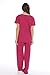 Just Love Women's Scrub Sets/5 Pocket Medical Scrubs Uniforms (Mock Wrap), Burgundy With White Trim, Medium